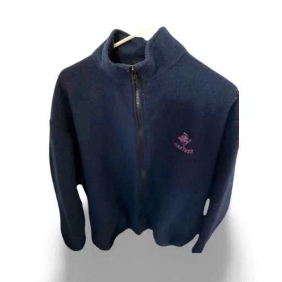 Dark/Navy Blue Auburn Sportswear Turtleneck Men’s Sweater Jacket Size Large - Picture 6 of 7